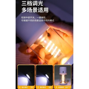 Linterna de camping de filamento flexible Ningbo, LED blanco, batería recargable, lámpara portátil para senderismo y uso en exteriores - Product Image 4