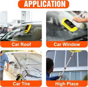 Lavadora de limpieza de automóviles Cepillo de poste alimentado con <span class=keywords><strong>agua</strong></span> de aluminio para herramientas de limpieza de ventanas - Product Image 6