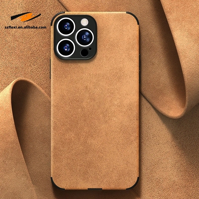 Luxury Lambskin Leather TPU+Leather Magnetic Anti-Fingerprint Phone Case for 11-18 Pro Max Soft Shockproof Cover