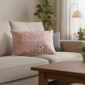 Cojín Rectangular Brillante con Diseño Minimalista de Puntos para Decoración del Hogar, 100% Poliéster, Impresión Serigrafiada - Product Image 2