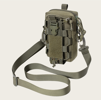 Pochette de ceinture EDC portable à dégagement rapide pour l'extérieur, organisateur multifonctionnel, sac tactique de taille Molle avec bandoulière