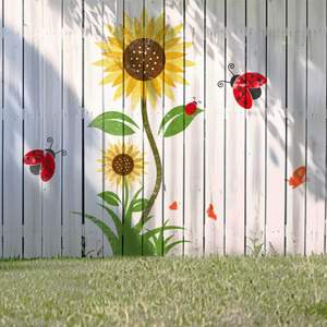 <span class=keywords><strong>Plantilla</strong></span> de <span class=keywords><strong>mariposas</strong></span> de girasol reutilizable grande DIY pintura de pared de madera para el hogar diseño de jardín <span class=keywords><strong>plantilla</strong></span> decorativa única para manualidades - Product Image 4