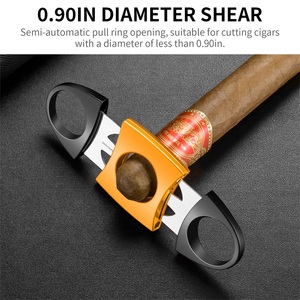 CIGARLOONG Ciseaux à cigares modernes personnalisables avec logo, très vendus, portables, en acier inoxydable épaissi, tranchants, diamètre 23 mm, modèle <span class=keywords><strong>CLE</strong></span>-24B1 - Product Image 3