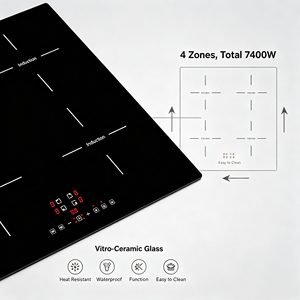 Piano Cottura a Induzione con Controllo Touch, <span class=keywords><strong>4</strong></span> Fornelli, Fornello Elettrico a Induzione di Alta Qualità per Vendita all'Ingrosso - Product Image 5