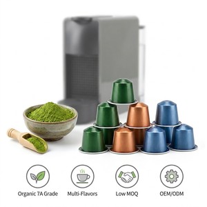 Biodegradable Matcha <b>Pods</b> Eco Friendly Material <b>Coffee</b> Brewer Compatible Organic Green Tea Capsules <b>Private</b> <b>Label</b> OEM - Product Image 1