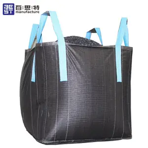 1000kg 1 ton FIBC jumbo bag packing for ore and chemical, over lock sewing high UV treated