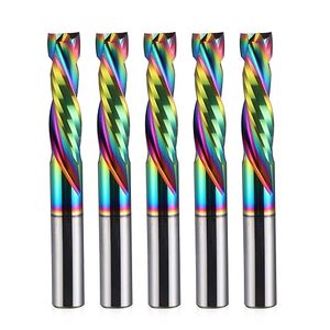 DLC tráng 2 Sáo xoắn ốc Carbide phay Cutter,6 mét Shank & cắt Dia <span class=keywords><strong>CNC</strong></span> <span class=keywords><strong>Router</strong></span> <span class=keywords><strong>bits</strong></span> cho chế biến gỗ - Product Image 2