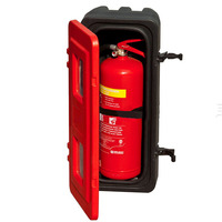 Armoire de rangement pour extincteur en acier inoxydable anti-corrosion rouge, équipement de lutte contre l'incendie avec certification