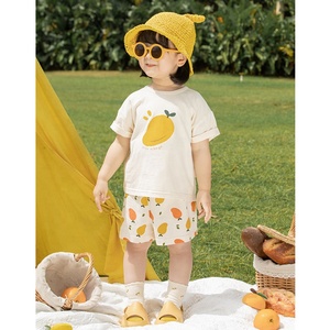 Ropa de verano para niñas, Conjunto de camiseta y pantalones cortos con estampado de frutas, de algodón, 2022 - Product Image 1