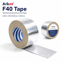 Ruban adhésif en aluminium renforcé avec papier kraft, scellement permanent, isolation des joints FSK, résistant aux intempéries pour conduits HVAC