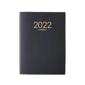 A4 B5 Leven Luxe Zwarte Pu Leather Papeleria 2022 Studenten Planner Dagboek Journal Custom Notebook Voor Kantoor Stationaire