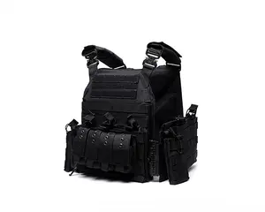 Wholesale Customized 600D Polyester Field Tactical Vests Outdoor Black Tactical Training Vest