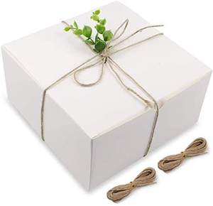 Cajas de Regalo de Papel Blanco, 12 Piezas, 8x8x4 Pulgadas, con Tapas, para Regalos, Cajas para Propuestas de Damas de Honor, Cajas para Cupcakes, Manualidades - Product Image 1