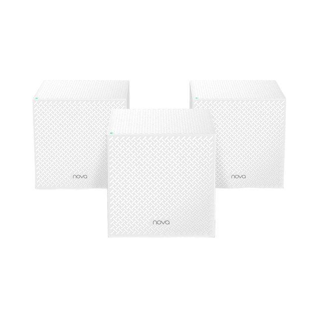 Tenda AC2100 Nova Mesh WiFi 5 System MW12 Tri-Band 3 Gigabit Ports 3-Pack Covers 6000 Sq.ft Whole Home 100+ Devices