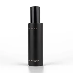 Bouteille de parfum de pulvérisation de brouillard de verre cosmétique de luxe 30ml 50ml 100ml 120ml bouteille en verre noir mat avec pulvérisateur noir