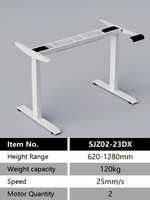 PRORIALS Cadre de bureau ergonomique réglable en hauteur à double moteur, 3 niveaux, durable, pour ordinateur et support d'ordinateur portable