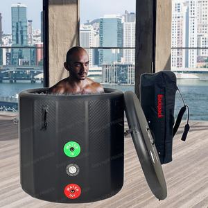 Baignoire de <span class=keywords><strong>spa</strong></span> pliante portable de récupération sportive ronde <span class=keywords><strong>gonflable</strong></span> avec <span class=keywords><strong>couvercle</strong></span> Capacité de 420L pour bain de glace et thérapie par plongée froide - Product Image 5