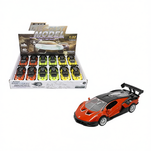 Coche Deportivo de Metal Fundido a Presión, Escala 1:32, Juego de Colección de Vehículos de Juguete de Aleación, 12 Piezas - Product Image 2