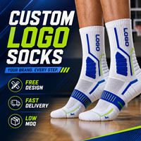 Chaussettes de sport personnalisées pour la course à pied, le cyclisme et le basketball avec logo, respirantes, disponibles en coton tricoté pour l'automne, pour hommes