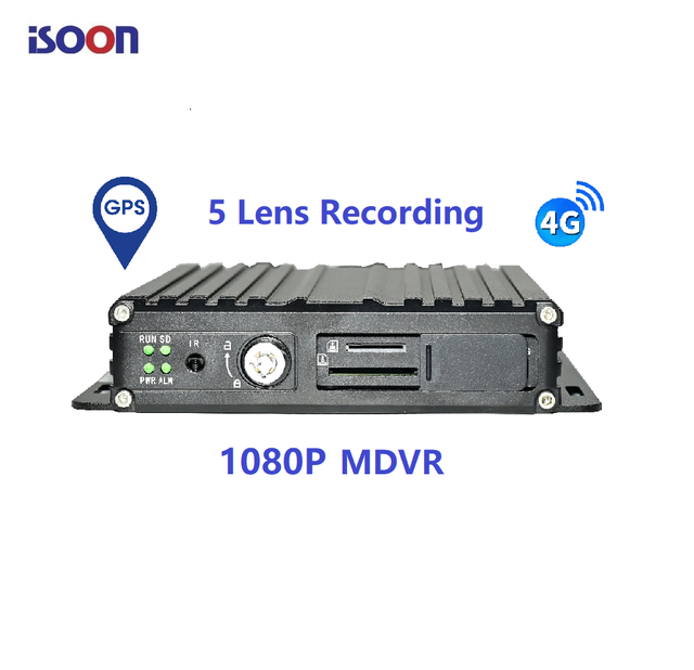 1080P Bus Truck Camera System Gps Vehicle 5ch 4ch Car Dvr 4g Mdvr Veicular 5 4 Canales Camera Mdvr 4g Gps for Truck Coach Bus