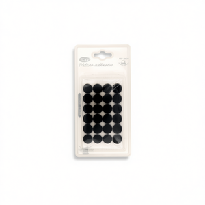 Punti Adesivi in Velcro Ilan 15mm 24 Pezzi Rotondi Neri Chiusure a Strappo - Product Image 1