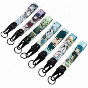 High Quality Printing Animation clear logo Carabiner Keychain Short Strap Lanyard <b>Key</b> <b>Chain</b> - Product Image 1