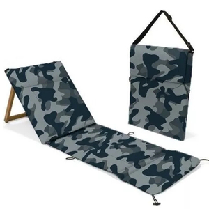 Personalizar ligero compacto <span class=keywords><strong>plegable</strong></span> de <span class=keywords><strong>madera</strong></span> al aire libre Picnic respaldo Mat silla <span class=keywords><strong>tumbona</strong></span> con correa para Camping playa Parque viaje - Product Image 2