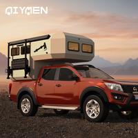 Grande boîte d'expédition Jac sur lit minuscule caravane Mini pick-up Camper RV avec lit court coulissant en fibre de verre pour les voyages Ridgeline