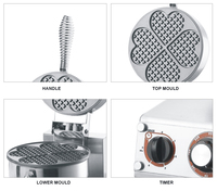Machine à gaufres électrique mini carrée 220 V avec prise US, équipement de cuisine professionnel, vente chaude