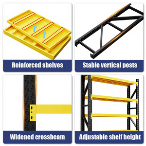 Factory Price 200kg 300kg 500kg Steel Stacking Racks & Shelves Durable Shelving & Display Rack Units for Warehouse Storage - Product Image 4