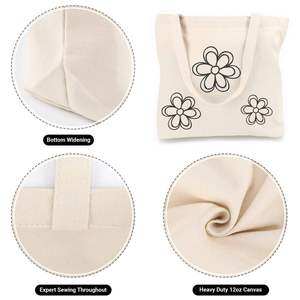 Borsa <span class=keywords><strong>Shopper</strong></span> in Tela di Cotone 100% Organico Personalizzabile con Logo OEM, Borse Vuote <span class=keywords><strong>per</strong></span> la Spesa al Supermercato - Product Image 3