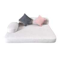 Nido Rectangular Ecológico para Mascotas y Perreras Sofá Cama para Perros Cama Nido de Tela con Embalaje de Cartón con Patas Cromadas