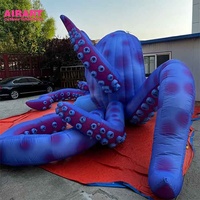 Tente gonflable colorée en forme de tentacules de pieuvre, modèle de calmar