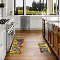 Tapis de séchage antidérapants et durables en mousse de gel moderne, en polyester tufté à boucles, avec support en latex pour comptoirs de cuisine