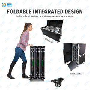 Support de stand DJ mobile incurvé à six plis avec LED, haute luminosité, taille personnalisée, écran vidéo portable professionnel pour centre commercial - Product Image 5