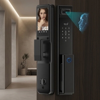 Serrure de porte intelligente numérique électrique Te'an avec contrôle WiFi par application, affichage numérique, nouvelle génération, pour porte d'entrée, avec caméra et empreinte digitale, compatible Tuya
