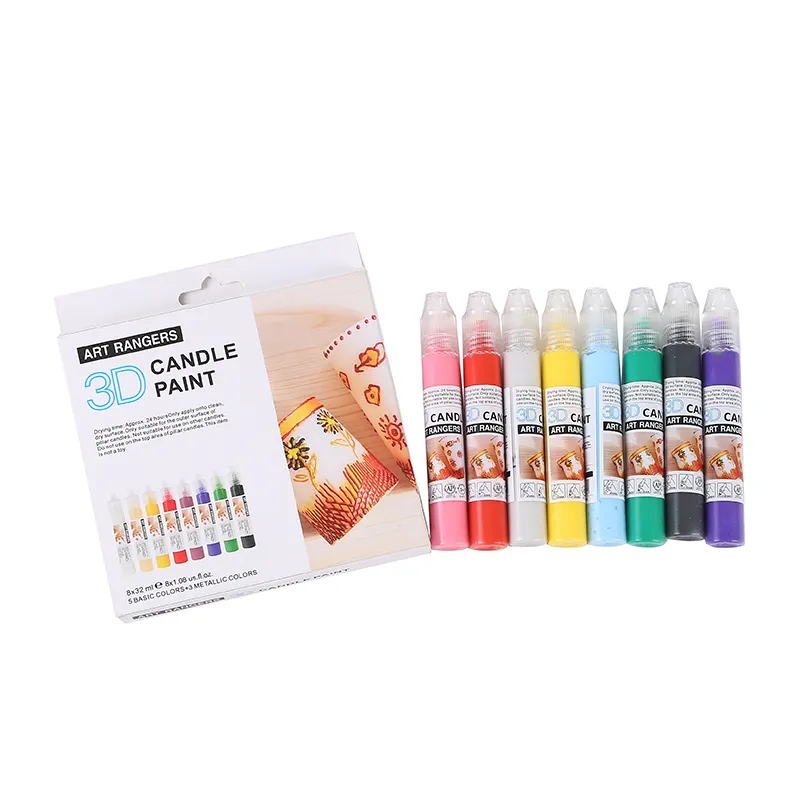 Art rangers 3D เทียนสี 32ml * 8 สี OEM สําหรับ DIY ภาพวาด