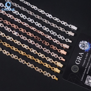GRA VVS Moissanite Infinity Cuban Chain S925 <b>Silver</b> Full Paved Diamond Hip Hop <b>Necklace</b> <b>For</b> <b>Men</b> Women - Product Image 4