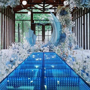 Le plancher commercial d'étape de location de piste de danse de PVC de mariage de Selfie interactif a mené des lumières - Product Image 4