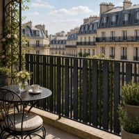 Clôture d'intimité en aluminium de style australien Tingmeihaoting, résistante aux projections de sel, pour maison côtière, kit de support de poteau robuste