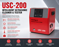 Nettoyeur et testeur d'injecteurs de carburant à ultrasons USC-200, 2L, écran LCD de 1,8 pouces, contrôle de la température, EFI, SFI, SPI, machine de nettoyage d'injecteurs