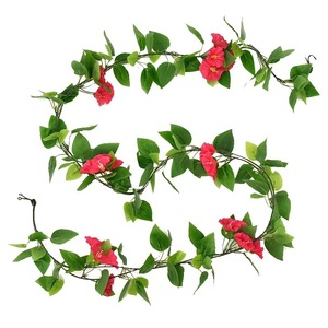 Vignes artificielles de fleurs de gypsophile en plastique pour décoration intérieure et extérieure, feuilles vertes pour mariage - Product Image 4