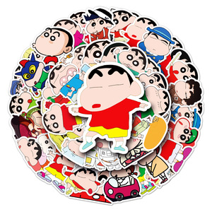 Regalo promocional moda dibujos animados lindo <span class=keywords><strong>Shin</strong></span> <span class=keywords><strong>Chan</strong></span> dibujos animados pegatina impermeable coche casco equipaje decoración niños pegatina - Product Image 5