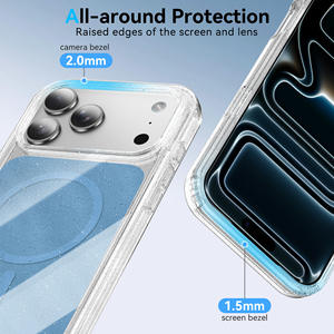 Funda para iPhone 17 Air, estilo original grueso, con bloques de color brillantes, magnética y a prueba de golpes - Product Image 3