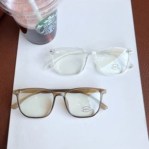 Monturas de Gafas Cuadradas Qianai N4-30217, Montura Completa, Anti-Luz Azul, Gafas para Mujer con Remaches de Puntos, Estilo Coreano - Product Image 5