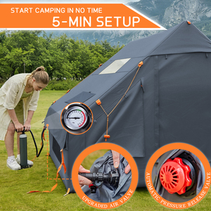 Tente <span class=keywords><strong>de</strong></span> <span class=keywords><strong>camping</strong></span> gonflable portable pour l'extérieur, quatre saisons, installation facile, ouverture automatique rapide, imperméable - Product Image 5