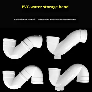 Accesorios de Tubería de <span class=keywords><strong>PVC</strong></span> Antiolor, <span class=keywords><strong>Codo</strong></span> en Forma de S y Curva en Forma de P con Tapa de Inspección para Tubos de Plástico de 50, 75 y <span class=keywords><strong>110</strong></span> mm - Product Image 5