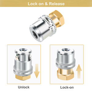 Thiết Kế Mới Lốp Dòng Chảy Khép Kín Chịu Tải Nặng Là Mâm Cặp, 1/4 Inch Cho Máy Bơm Lốp Và Đầu Nối Nhanh Van Lỗ Khoan Tiêu Chuẩn - Product Image 3