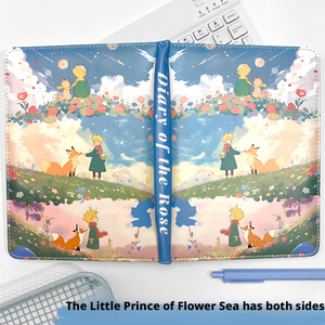 Carnet à spirales A5 en couleur, style <span class=keywords><strong>dessin</strong></span> animé, couverture rigide, pour étudiants, avec motif champ <span class=keywords><strong>de</strong></span> <span class=keywords><strong>fleurs</strong></span> et petit prince, style bien-être - Product Image 3