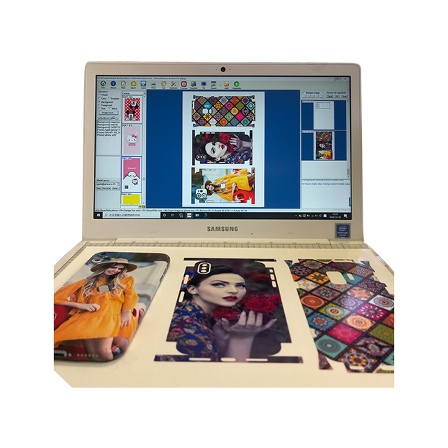 Daqin Custom Mobile Skin Design Software Rotatable Bar & Plastic Material Vinyl Printer Personalized Mobile Phone Case Sticker
